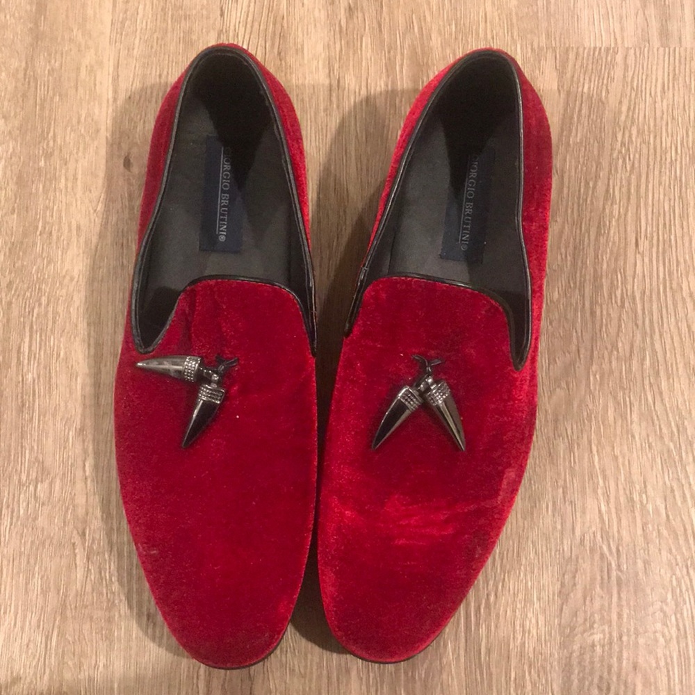 Giorgio Brutini Red Suede Shoes Size 10